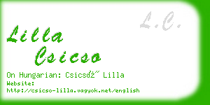 lilla csicso business card